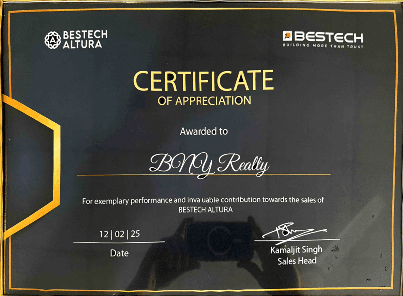 Bestech Group - Appreciation & Partnership Certificate